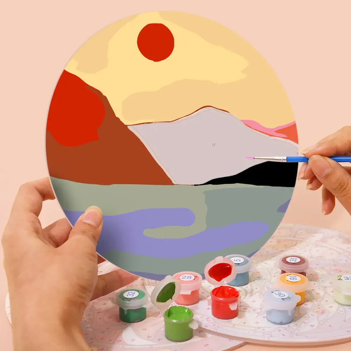 The Minimalist Mountains Placemats - Paint by Numbers 2 - Paint by Numbers The Minimalist Mountains Placemats - Paint by Numbers