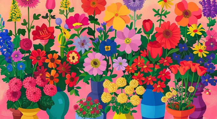 Flowers paint by numbers - Paint by Numbers