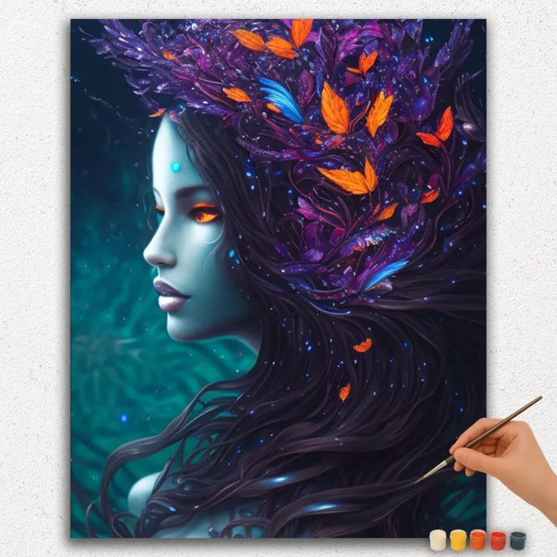 The Majestic Girl and Butterflies