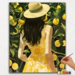 Paint By Numbers - DIamond Painting Ver JPE (99) Woman in The Garden - Paint by Numbers