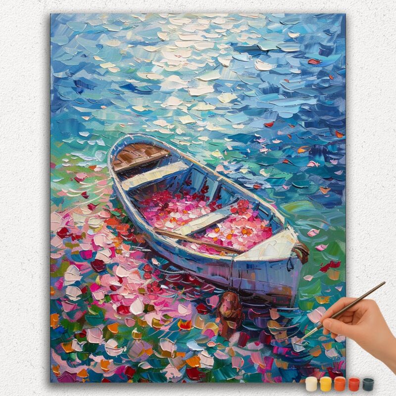 Paint By Numbers - DIamond Painting Ver PNV (108) Flowers in the Boat