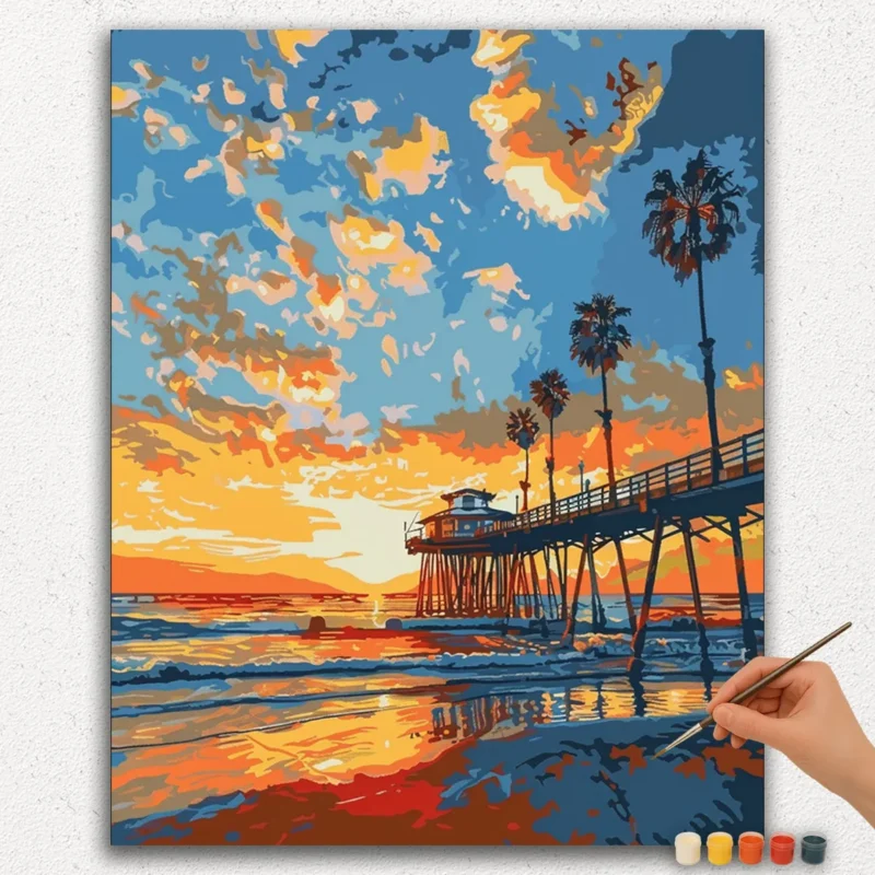 Paint By Numbers - DIamond Painting Ver PNV (120) Sunrise at Sea