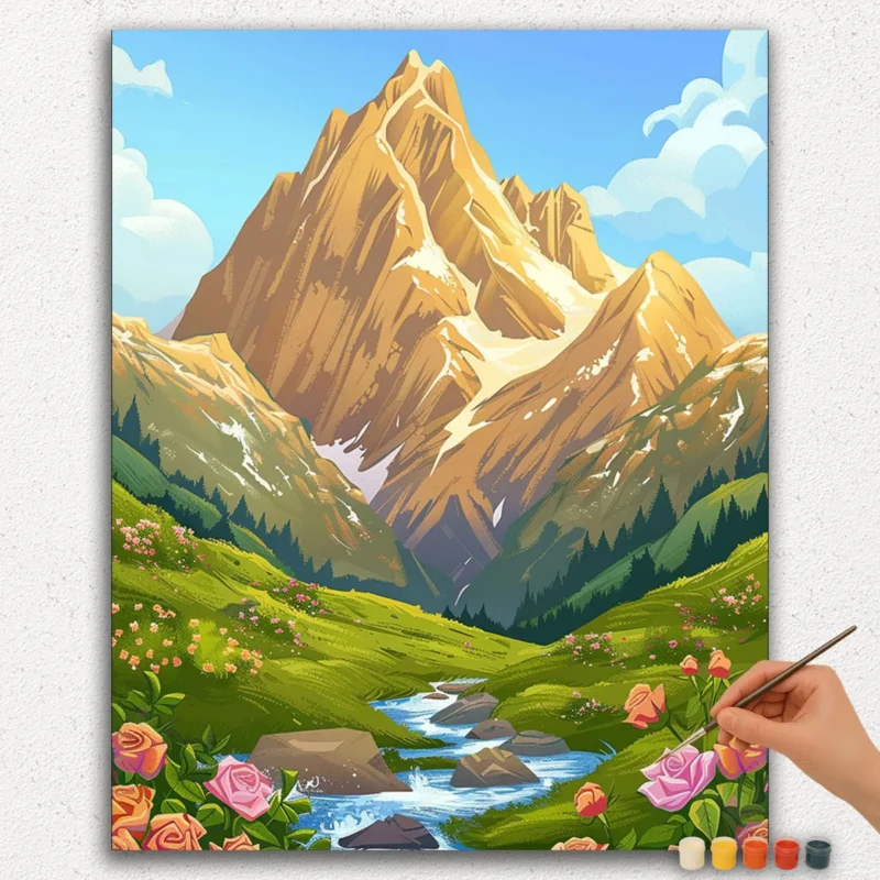 Paint By Numbers - DIamond Painting Ver PNV (191) River from Mountains