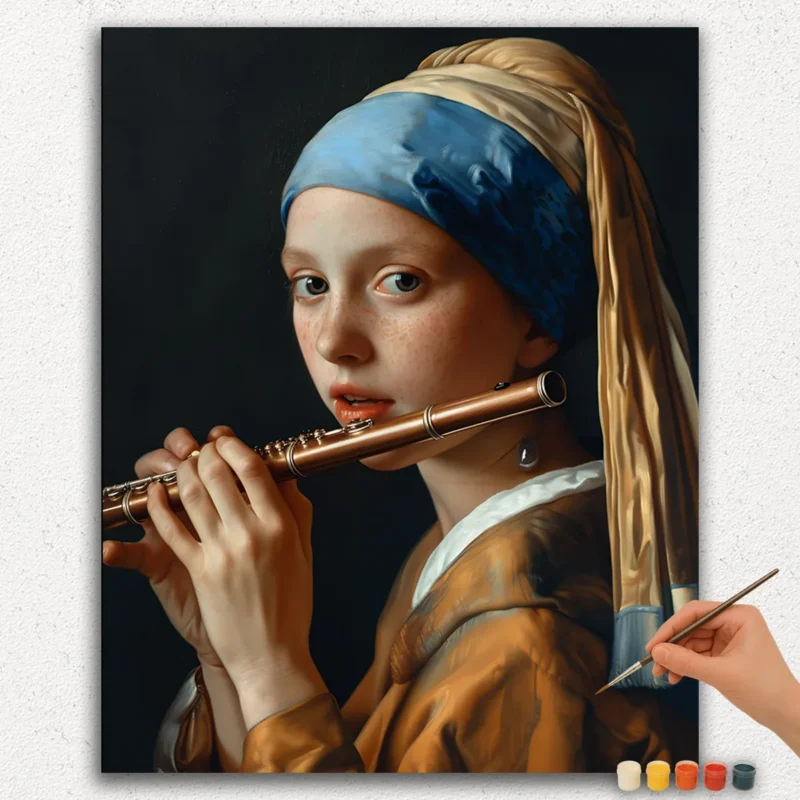 Paint By Numbers - DIamond Painting Ver PNV (480) Girl with Flute