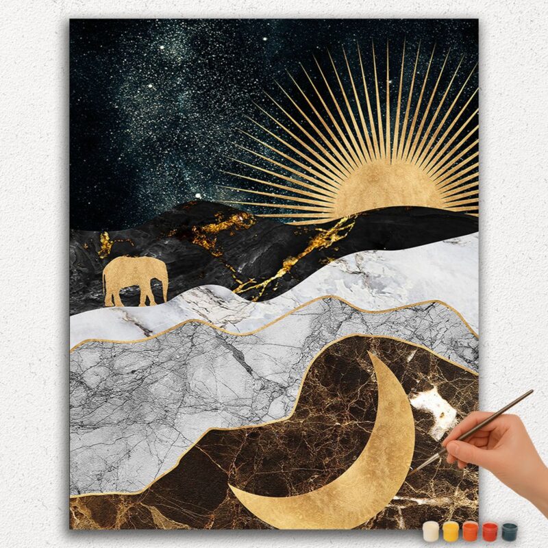 Paint By Numbers - DIamond Painting Ver jpgg (280) Sun Moon and Mountains