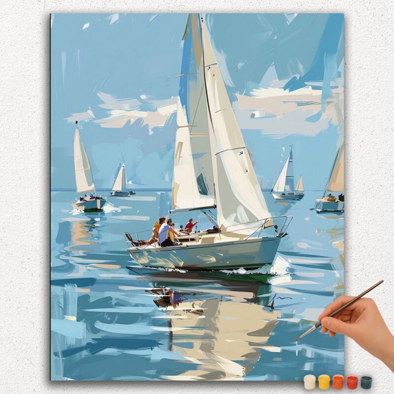 Paint By Numbers - DIamond Painting Ver jpgg (63) Boat in The Sea