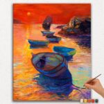 Paint By Numbers - DIamond Painting Ver jpgg (88) Boats and Sunset