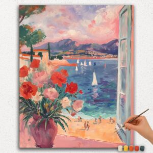 Colorful Flowers and City View