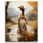 22 Girl and Autumn Leaves