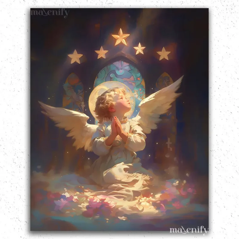 Angel Paint By Numbers Diamond Paintings angel (3).jpg Angel and Stars