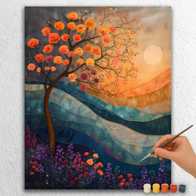 Abstract Tree and Sun