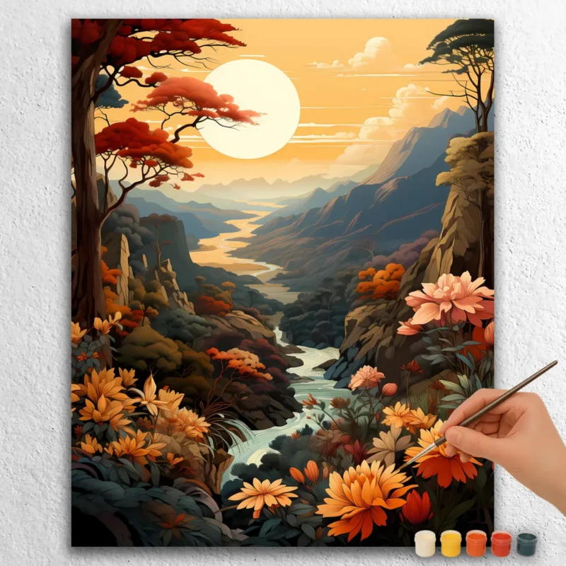 Australia 55201 Mountains River and Sun