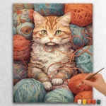 Cats 23691 Cute Knitting Kitten