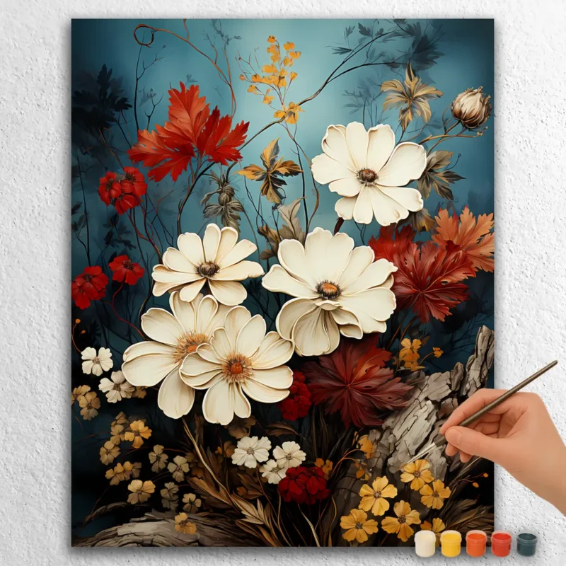 Fall Floral BEauty 411342 White Floral Love