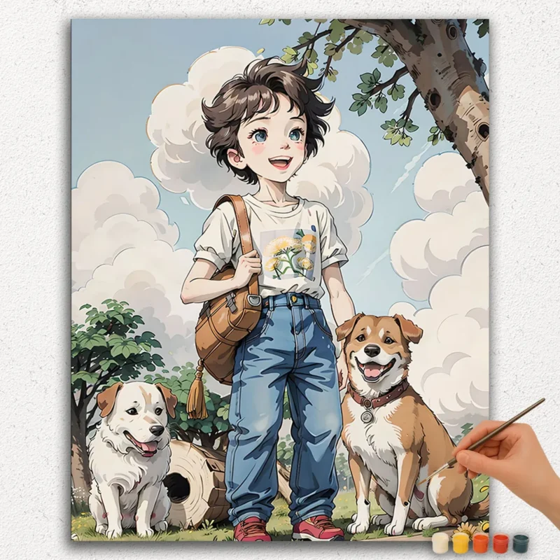 The Boy and Dogs Anime