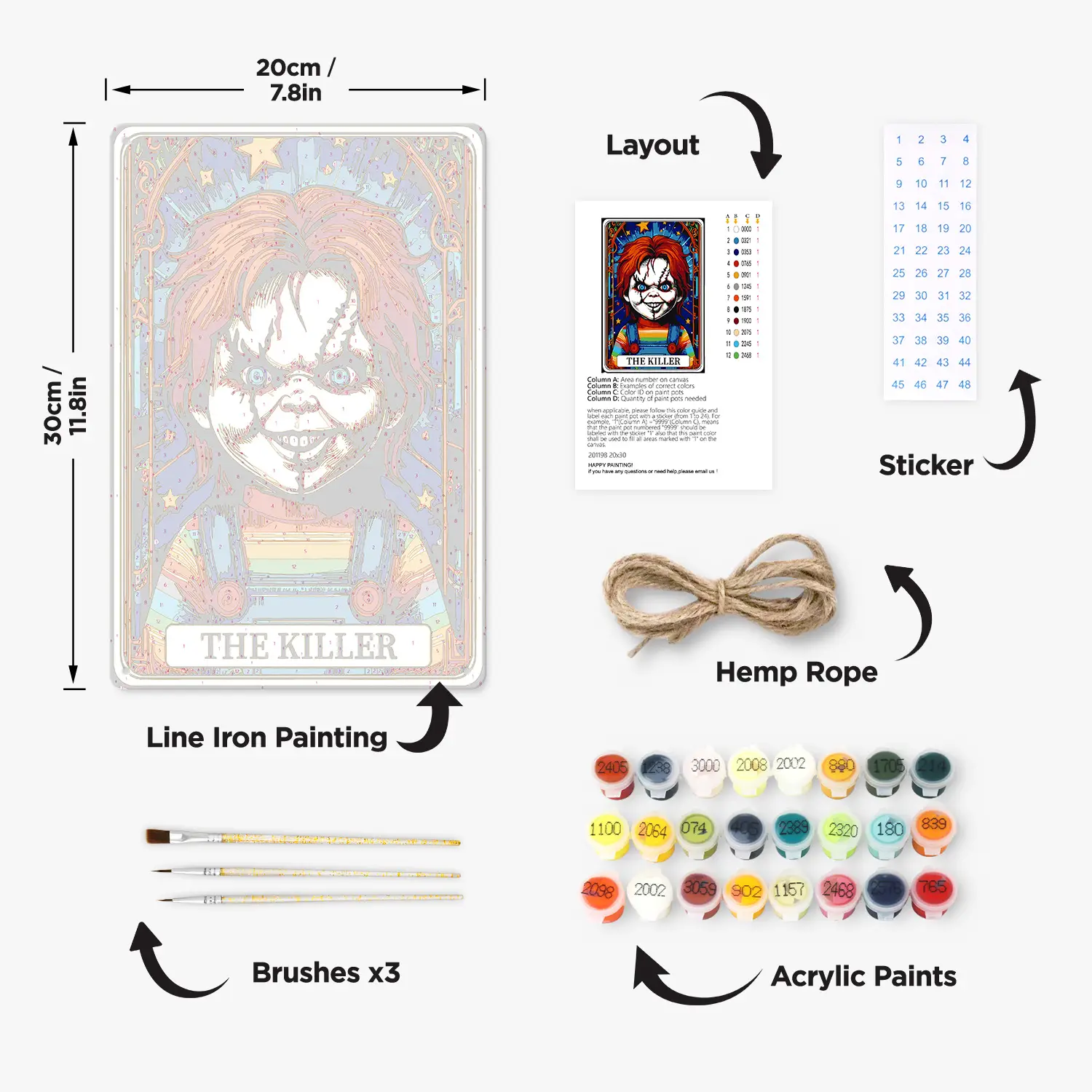 Scary Doll Halloween DIY Metal Poster