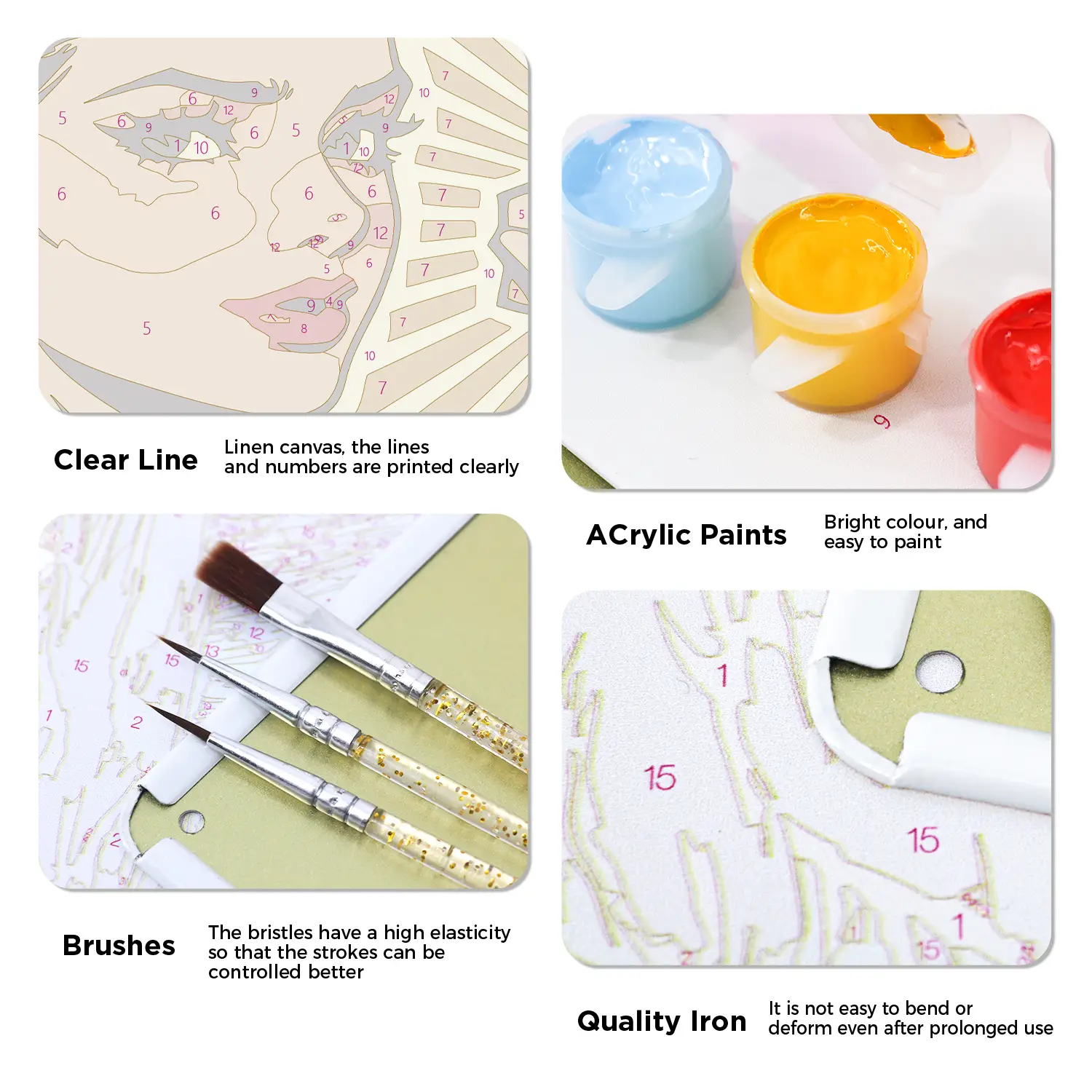 Woman Power DIY Metal Poster 3 - Paint by Numbers Woman Power DIY Metal Poster