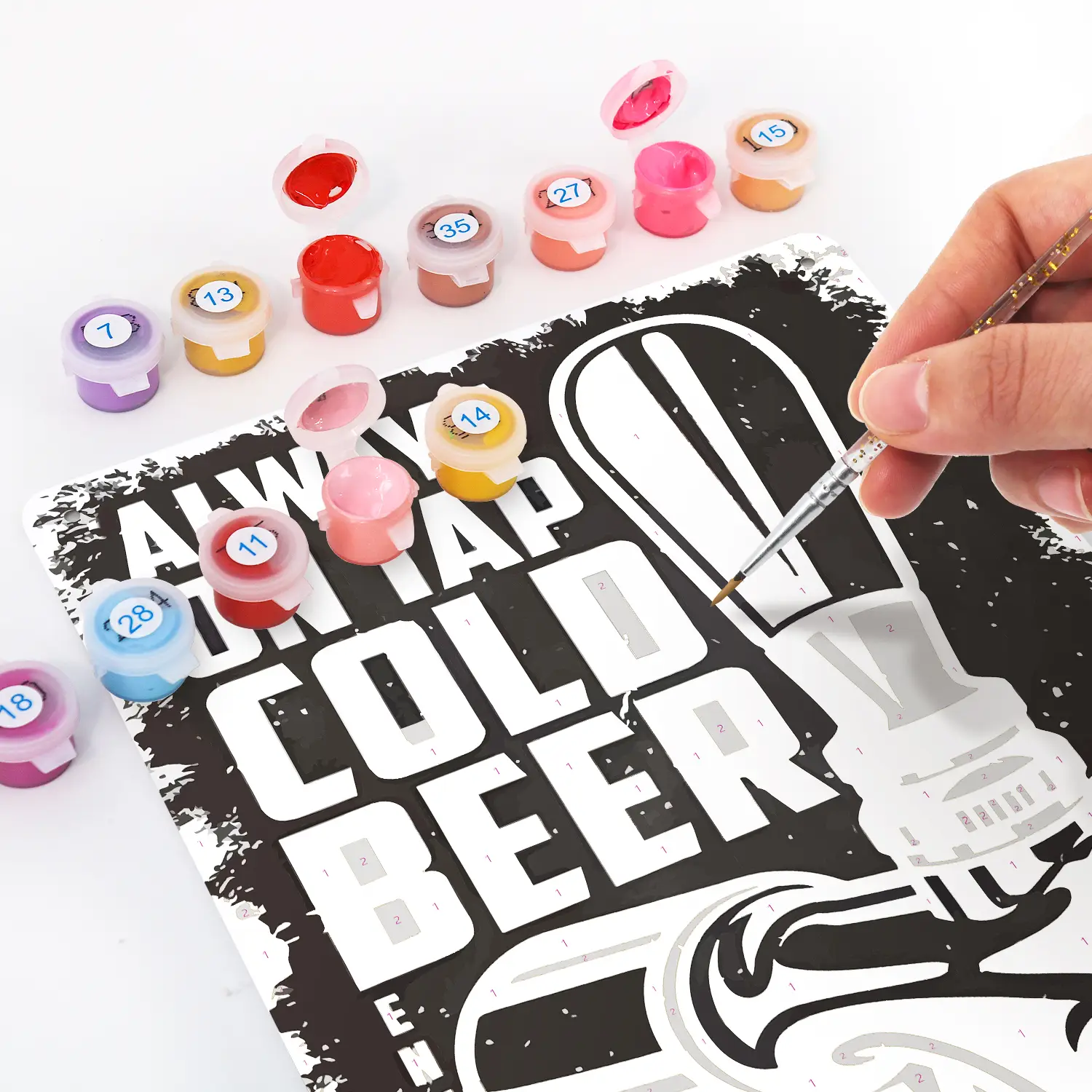 Always On Tap Cold Beer DIY Metal Poster