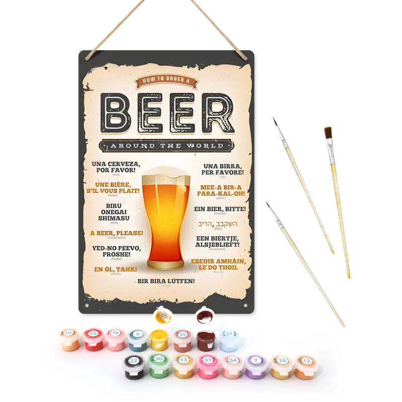 TPH001 (1) Beer Around the World Metal Poster