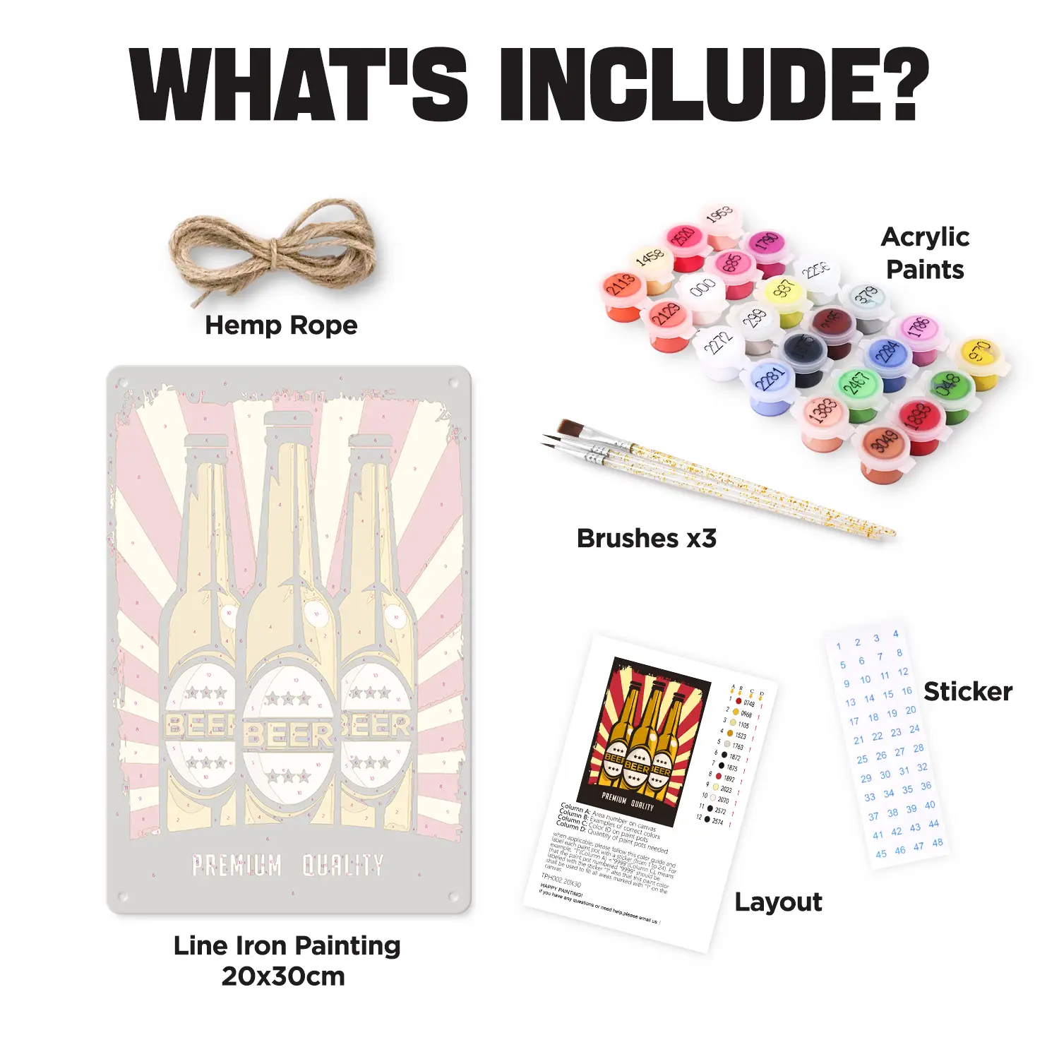 Beer Premium Quality Metal Poster 1 - Paint by Numbers Beer Premium Quality