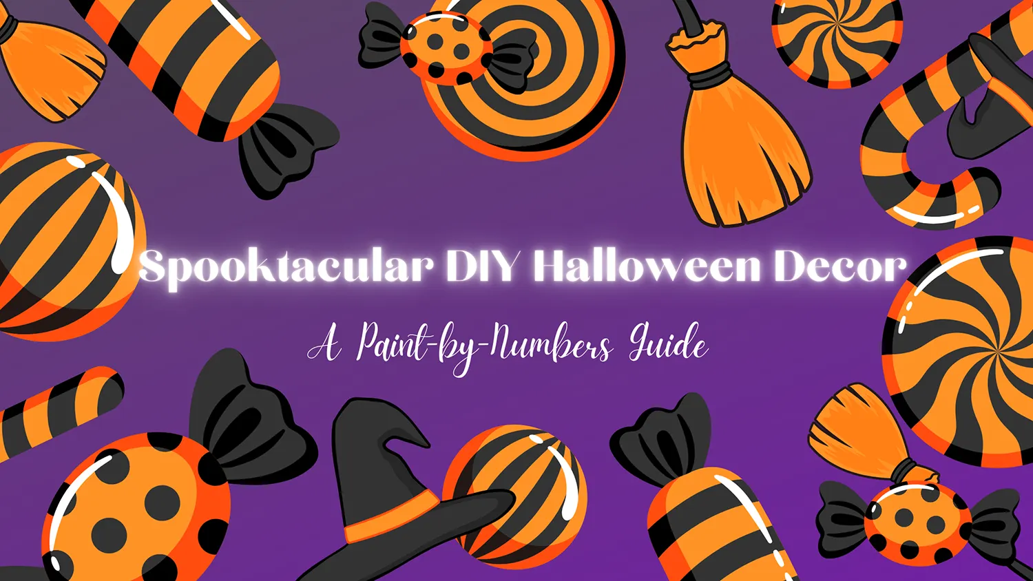 Orange Black Colorful Bright Halloween Blog Banner