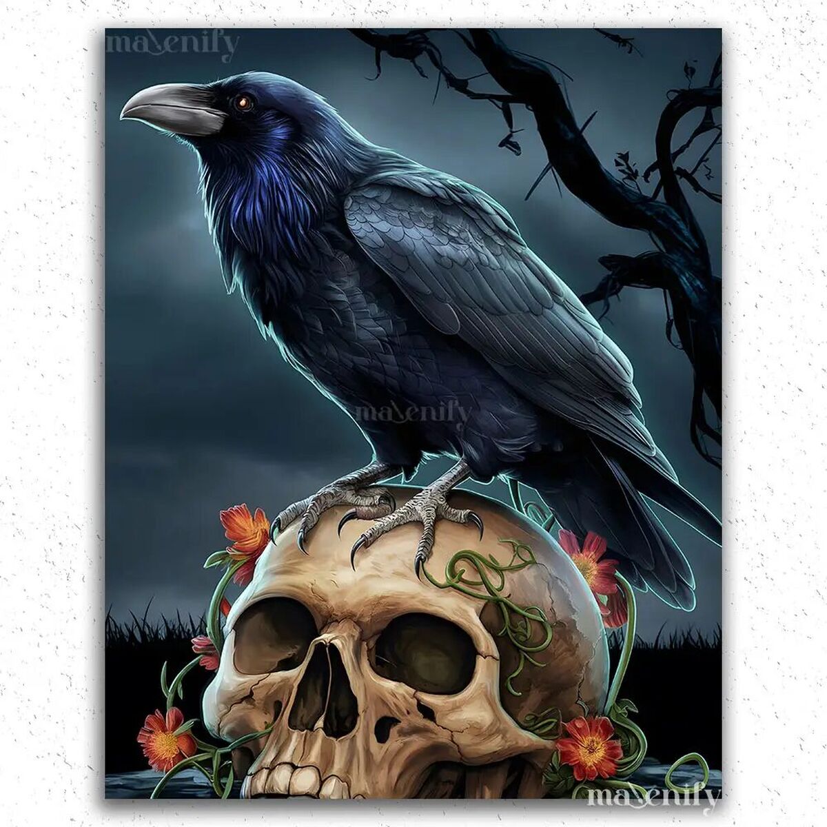 The Soul of Spooky Season: Bats, Crows and Dragons 6 - Paint by Numbers image 9 - Paint by Numbers